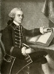 Portræt af John Hancock, i frakke med dobbelte lommeflapper, ca. 1780, 1937