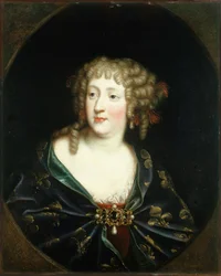 Portræt af Maria Theresia af Spanien 1638-1683, dronning af Frankrig, ca 1675.