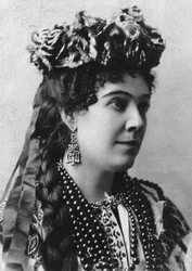 Portræt af Nadezhda Ivanovna Zabela-Vrubel 1868-1913, 1898.