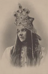 Portræt af Nadezhda Ivanovna Zabela-Vrubel 1868-1913 med Marfa i operaen The Zar