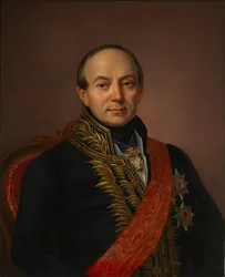 Portræt af prins Platon Alexandrovich Shirinsky-Shikhmatov 1790-1853, midten af det 19. århundrede.