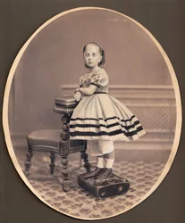 Portræt af Varvara Mikhailovna Dostoevskaya 1854-1864, ca 1860