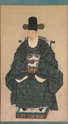 Portræt af Yun Dongseom 1710-1795, ca. 1790-1805.