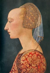 Portræt af en dame i rødt, 1460-1470, 1934
