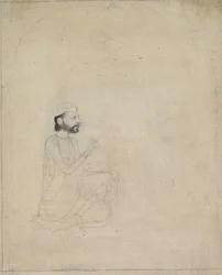 Portræt af en siddende mand, ca. 1830-1850.