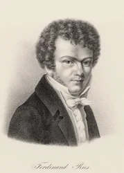 Portræt af pianist og komponist Ferdinand Ries 1784-1838, ca. 1830.