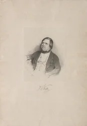 Portræt af komponisten Johann Friedrich Kittl 1806-1868, ca. 1850.