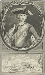 Portræt af zaren Peter III af Rusland 1728-1762, ca. 1750.