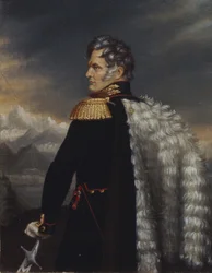 Portræt af den øverstkommanderende for den russiske hær i Kaukasus Aleksey Yermolov 1777-1861, 1825
