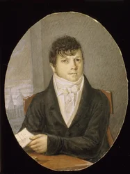 Portræt af danseren, balletmesteren og manuskriptforfatteren Ivan Valberkh 1766-1819
