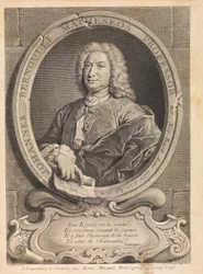 Portræt af matematikeren Johann Bernoulli 1667-1748, 1742.