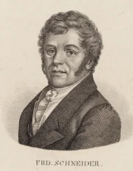 Portræt af organisten og komponisten Friedrich Schneider 1786-1853.