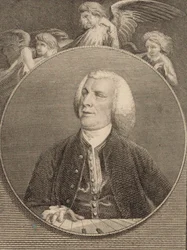 Portræt af organisten og komponisten John Stanley 1712-1786, 1784.