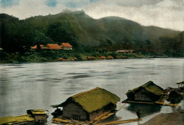 Trai-Hut Post, Stilt House, 1900.