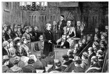 Præsentation af byens frihed til hr. Gladstone, 1877