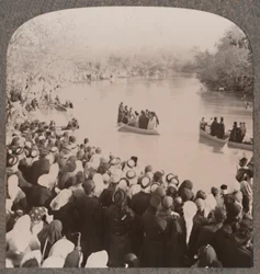 Præster velsigner Jordan, ca. 1900