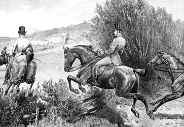 Prins Albert på jagt nær Belvoir Castle, Leicestershire, c1840