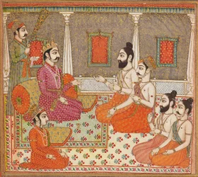 Prins med hellige mænd eller brahminer, 1800-tallet