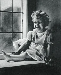 Prinsesse Margaret i St. Pauls Waldenbury, Hampshire, 1932