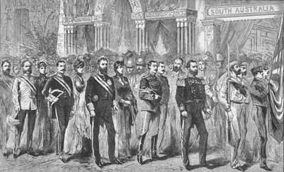 Procession af guvernørerne i Australien på Melbourne-udstillingen i 1888 1908