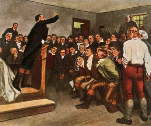 Professor Steffens vækker sit publikum til at kæmpe for frihed, 8. februar 1813, 1936.