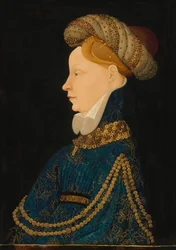 Profilportræt af en dame, ca. 1410.