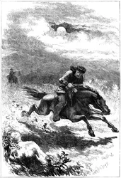 Forfølgelse af Paul Revere, spejderen, 1775 c1880