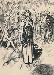 Dronning Boadicea og hendes soldater, c1907