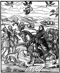 Dronning Elizabeth I Hawking, 1575, 1910