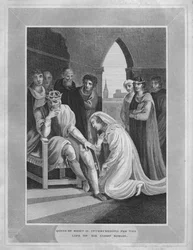 Dronning af Richard II. Forbøn for Sir Simon Burleys liv, 1838