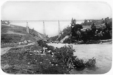 Jernbanebroen over Malleco-floden, Araucania, 1911