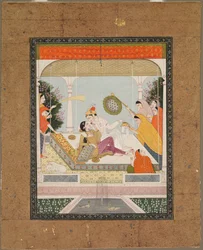 Raja med sin elskede, ca. 1790 - 1800.