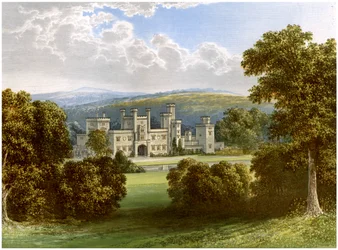 Ravensworth Castle, County Durham, hjemsted for jarlen af Ravensworth, c1880