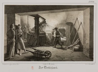 Råmaterialebehandling, Metallurgistøberi, Tyskland, ca 1851