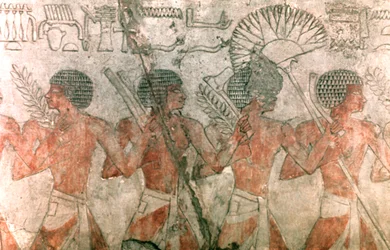 Relief med soldater, Hatshepsut-templet