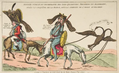 Frydefuld og triumferende tilbagevenden af ​​de preussiske Don-Quixotes til Tyskland, efter erobringen..., ca. 1792.