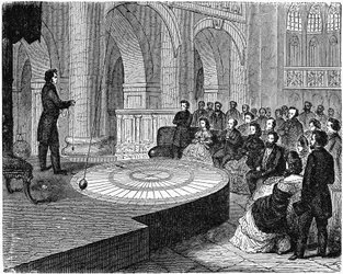 Gentagelse af Foucaults demonstration af jordens rotation, maj 1851 c1890