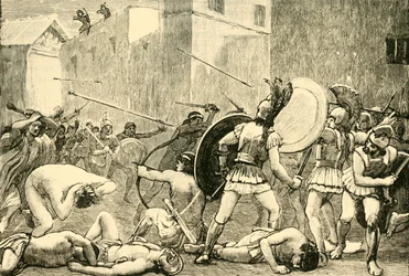 Afvisning af Pyrrhus fra Sparta, 1890.