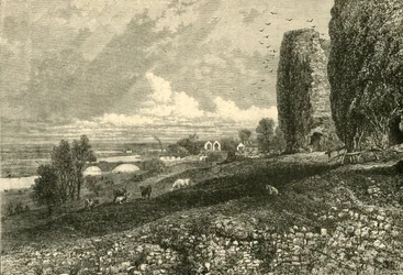 Rhuddlan Slot og Marshes, 1898.