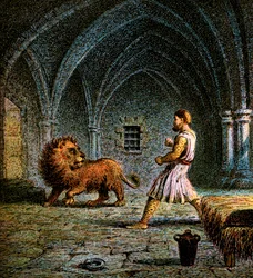 Richard The First And A Lion, 1100-tallet, c1850