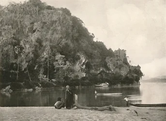 River Scene - The Second Defile, nær Bhamo, 1900.