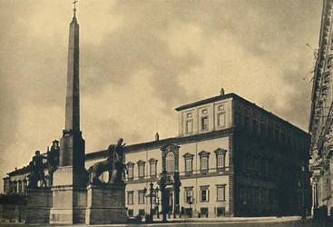 Roma - Quirinalpaladset og springvandet, 1910.