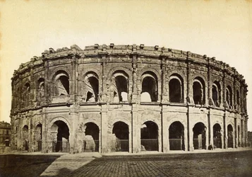Romersk amfiteater, Nimes, Frankrig, slutningen af det 19. eller begyndelsen af det 20. århundrede
