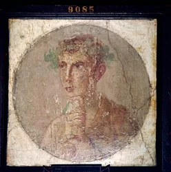 Romersk portræt af en ung mand fra Pompeji, 1. århundrede.