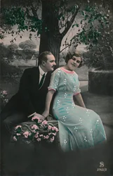 Romantisk postkort, c1910