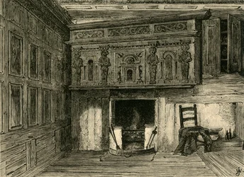 Værelse i et hus i Fulwoods lejer efter Archer., c1872.
