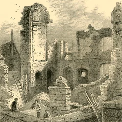 Ruinerne af klosteret St. Clare, c1872.