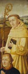 Sankt Bernhard med donor [forside], sandsynligvis begyndelsen af det 20. århundrede.