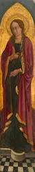 Sankt Giustina af Padua fra en augustinsk altertavle, 145075.