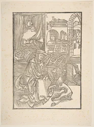 Sankt Jerome udvinder en torn fra løvens fod, Lyon, 1508 kopi.n.d.